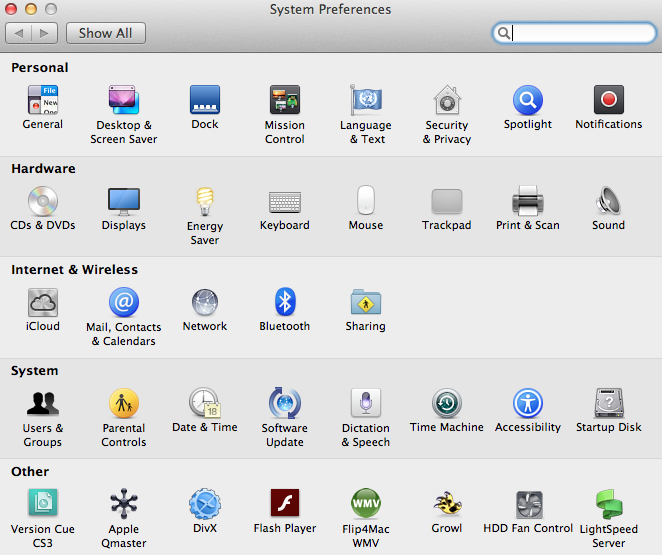 System Preferences